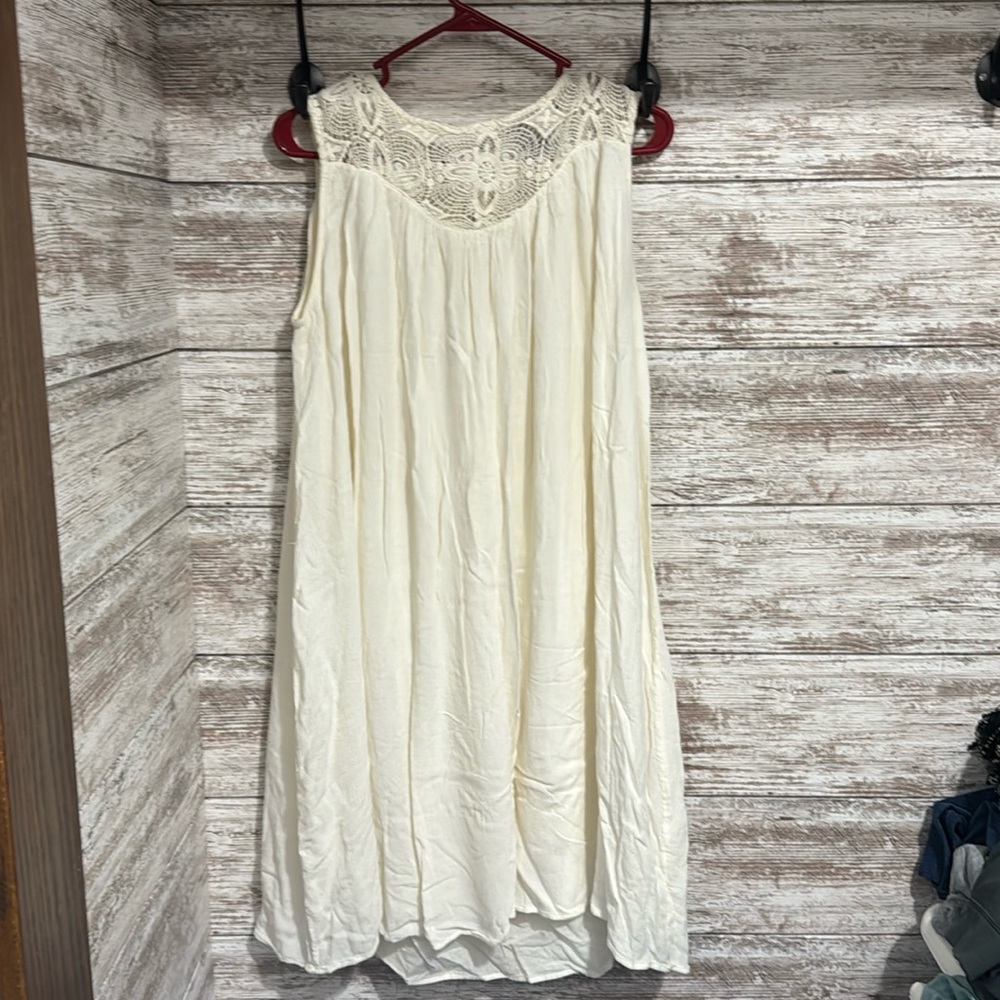 Zara Cream Lace Midi Dress